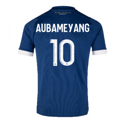 Fotbalové Dres Olympique de Marseille Aubameyang #10 Venkovní 2023-24 Krátký Rukáv